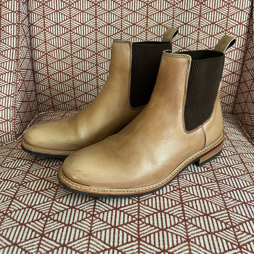 Nisolo Tan Leather Chelsea Boots - Size 11